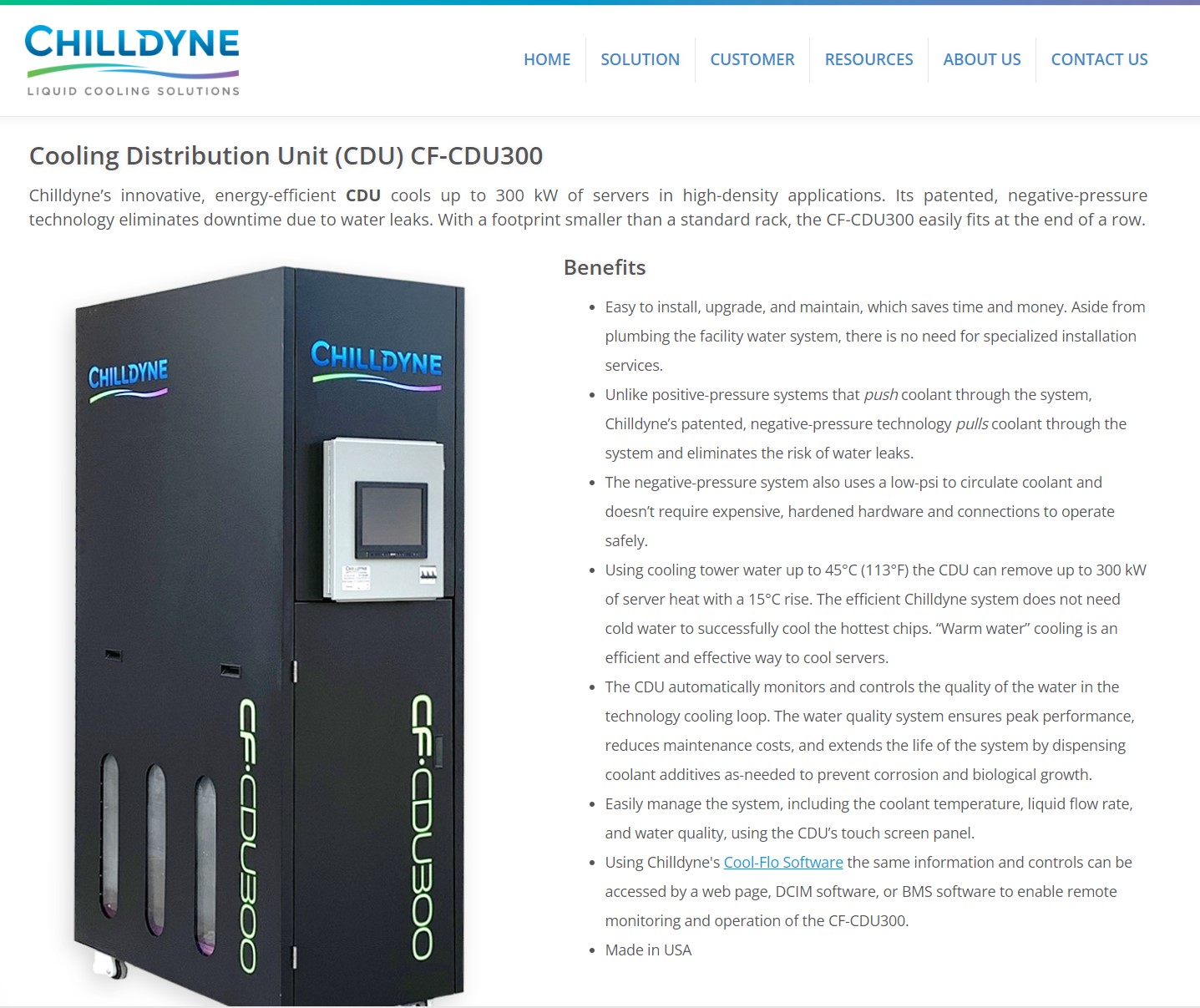 Chilldyne Cooling Distribution Unit