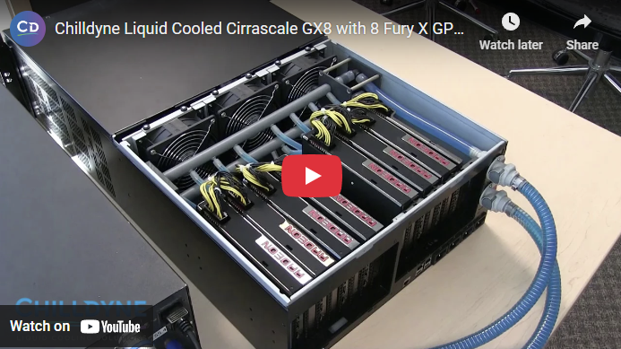 Chilldyne Liquid Cooled Cirrascale GX8 8 Fury X GPUs