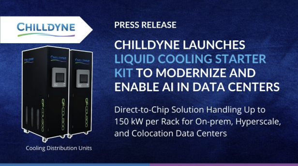 Chilldyne Launches Liquid Cooling Starter Kit to Modernize and Enable AI in Data Centers