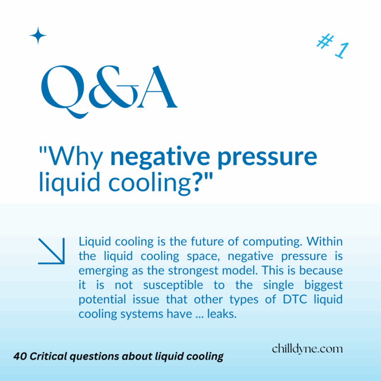 Why negative pressure liquid cooling?